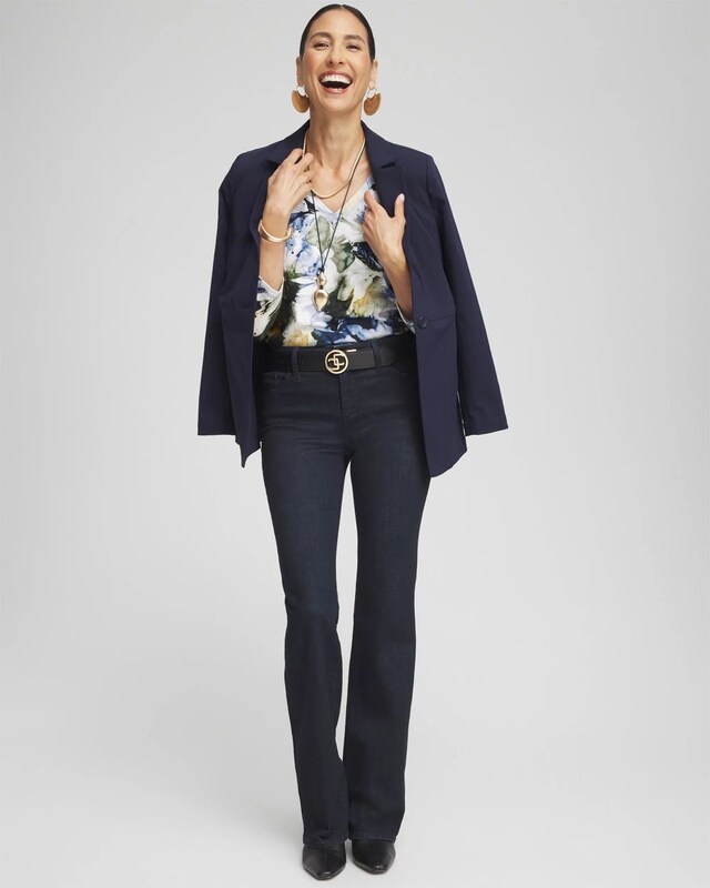 Floral 3/4 Sleeve Perfect Tee - image 2